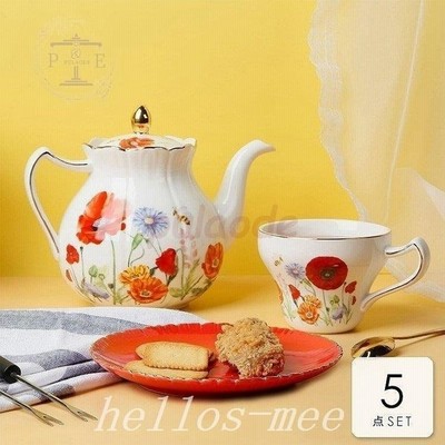 ティーカップ ティーセット ポット カップ ソーサー 食器 お茶用品 マグカップ おしゃれ 花柄 ホワイト レッドハイセンス 重厚感 記念 キッチン 通販 Lineポイント最大get Lineショッピング