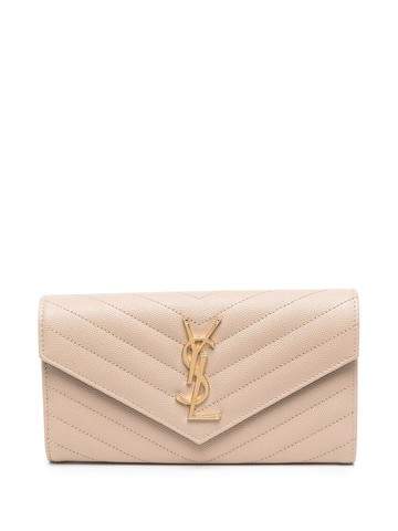 Saint Laurent - Monogram continental wallet - women - Leather - One Size - Neutrals