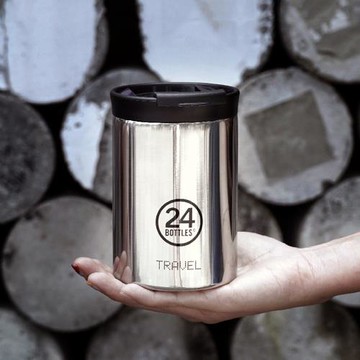 【義大利 24Bottles】保溫隨行杯 350ml - 鉑金