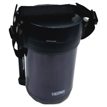 THERMOS 膳魔師 不銹鋼保溫便當盒 JBG-1801MDB 1.3L  星空黑  含餐具收納袋  1組