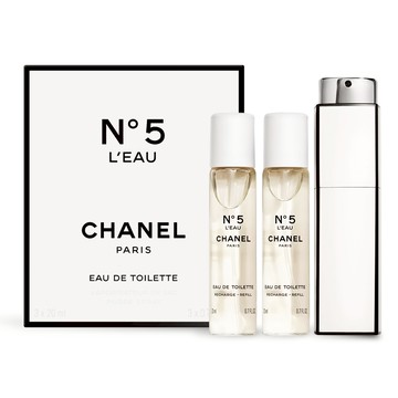 CHANEL 香奈兒 N°5 L'EAU清新晨露淡香水(20mlX3)-國際航空版