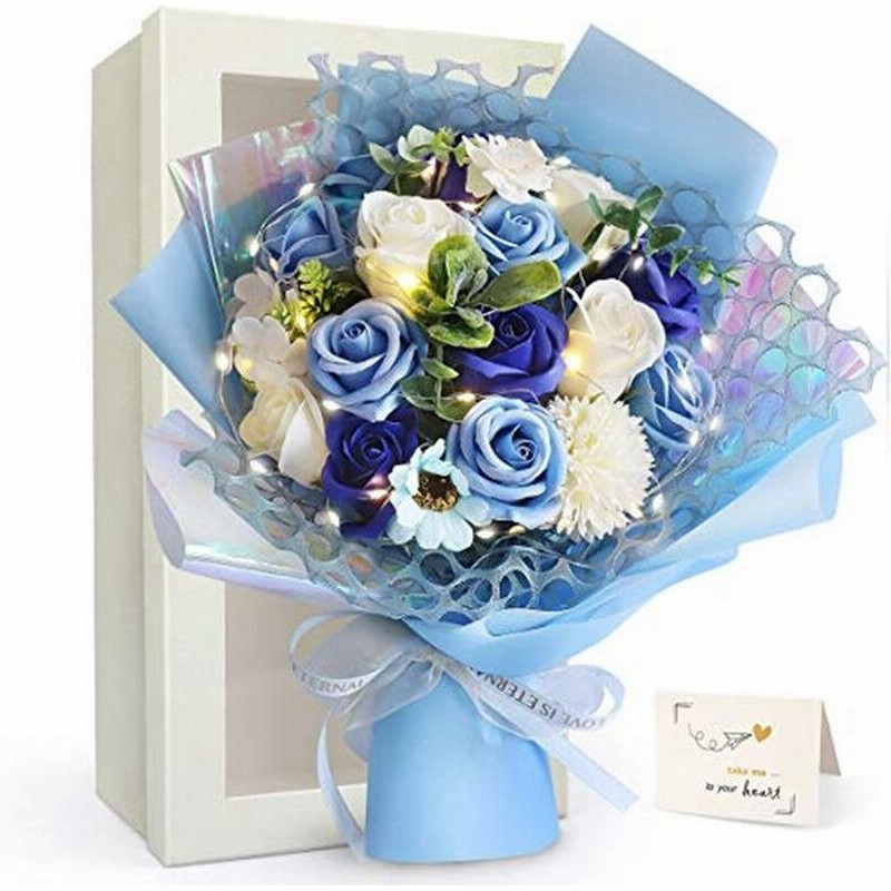 Rerxn 薄い色 癒す花 Led ソープフラワー 17輪 指定日配達 薔薇 枯れない花 シャボンフラワー 石鹸花 母の日に 七夕 教師日 通販 Lineポイント最大0 5 Get Lineショッピング