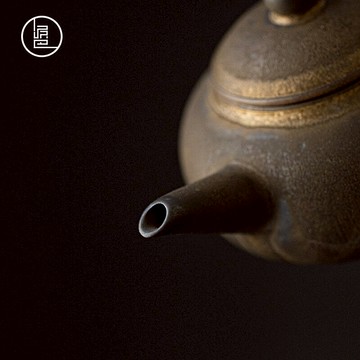 泥巴人 鎏金復古日式茶壺手工泡茶壺茶道家用普洱功夫茶具泡茶器