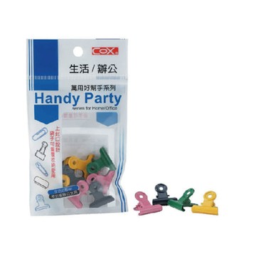 【COX 三燕】22mm 彩色 鐵 圓票夾 12包/組 HD-022