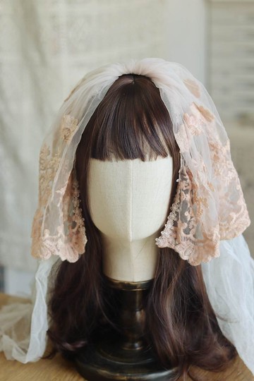 復古刺繡手染做舊2風格新娘網紗手作網紗頭紗