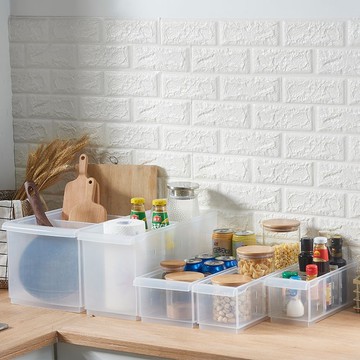 新中式冰箱收纳分格收纳盒加高长条隔断收纳盒中式加厚直角收纳架