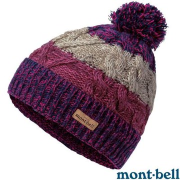 【MONT-BELL 日本】雙層無縫針織保暖護耳羊毛帽.毛線帽_1118583 PU 紫