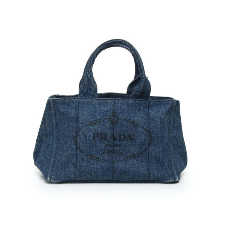 プラダ PRADA カナパトート デニム 中古 | LINEショッピング