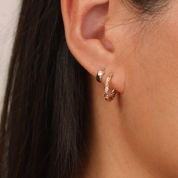 s925銀mini法式疊戴耳環耳圈 精緻小巧 可戴睡覺 防敏感耳圈