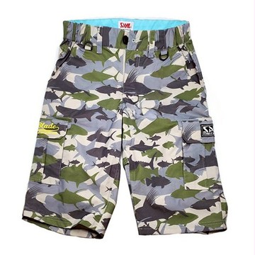 SAME 莎美 防潑水六分短褲  L  迷彩