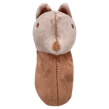 mugu 沐咕寶貝 小夥伴安撫手搖鈴 柔軟蓬鬆超可愛 寶寶抓握容易  咖啡色  1個