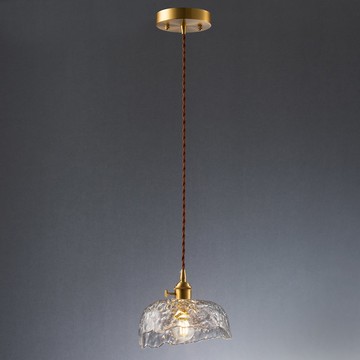 【塵年舊飾】懷舊銅製玻璃吊燈PL-1730附4W燈泡