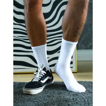 3雙裝UNMAD巖也男士中筒棉襪子運動潮流百搭純色男生吸汗透氣簡約
