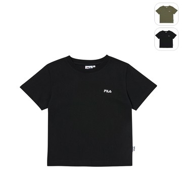 【FILA】女性 短袖 圓領T恤-黑色 5TEZ-1812-BK