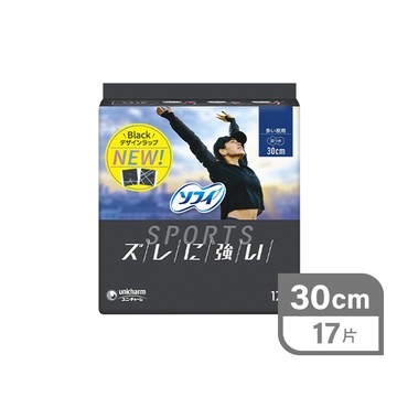 蘇菲SPORTS衛生棉17片30cm