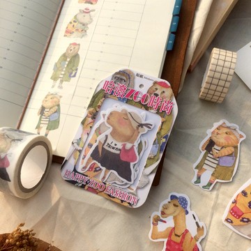 哈潑zoo時尚動物貼紙組(10入)