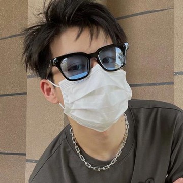 藍色墨鏡男潮網紅款韓版ins風偏光防紫外線太陽鏡女可配近視眼鏡