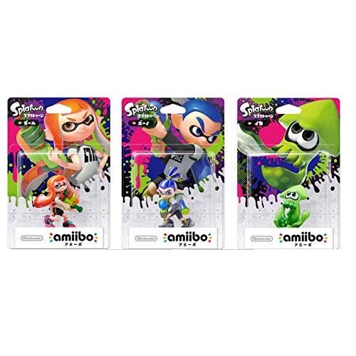 amiibo スプラトゥーン 全3種セット ガール ボーイ イカ(中古品)