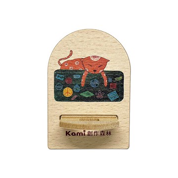 木質多功能便攜式手機架 貓咪行李箱 客製化禮物 手機支架 手機座