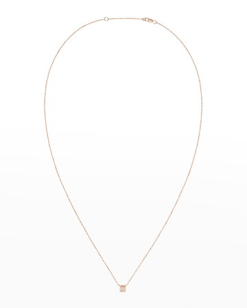 Yellow Gold Le Cube Medium Diamond Pendant Necklace