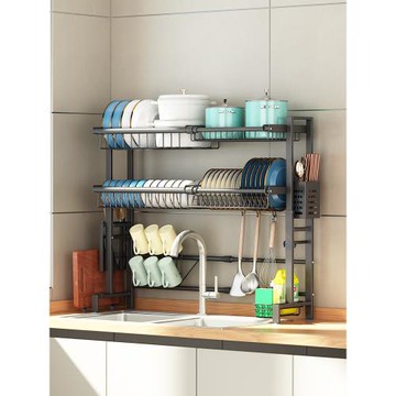 友維廚房水槽置物架多功能洗碗架水池上放碗碟架瀝水架碗盤收納架