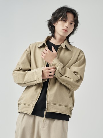 水洗仿舊騎士外套