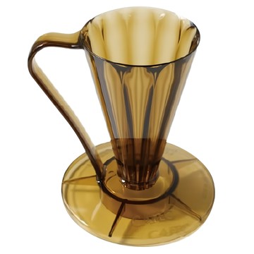 CAFEC DEEP 27 花瓣濾杯  1個  透棕色  1 杯份