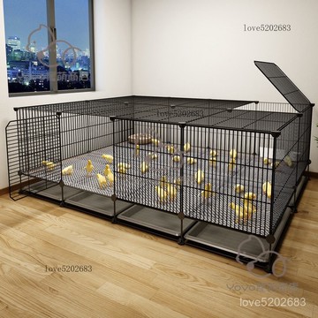 宅配免運😊蘆丁鷄專用籠飼養籠小鷄籠子室內加密家用大號鷄捨防濺雛鷄籠鴨籠 寵物籠子