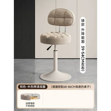 時尚吧檯椅 高腳凳 可升降旋轉 家用島台餐椅 商用收銀椅 前台椅（矮款）