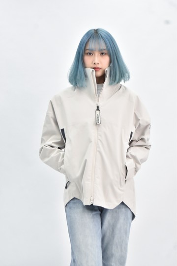 (L) adidas 高領灰色外套
