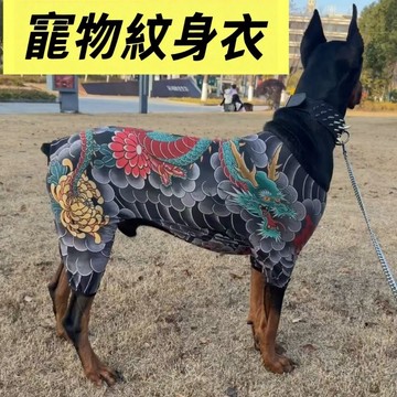 【隔日到貨】寵物紋身衣服 狗狗紋身衣 寵物紋身圖 寵物衣服 寵物服 寵物四角衣服 法鬥四腳衣 寵物個性紋身衣服 柯基