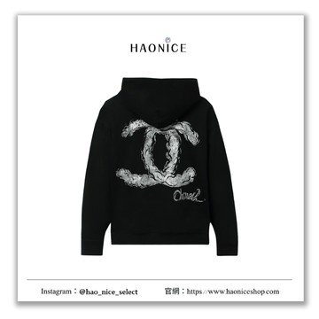 【HAO NICE】100%正品 CHANEL 法國精品手繪風雲朵logo連帽長袖 帽T 校園風