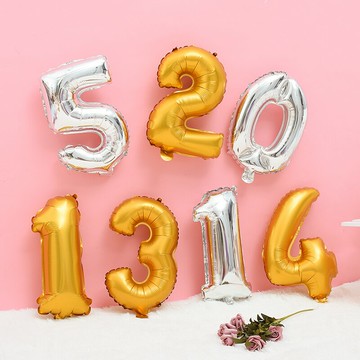 數字鋁膜氣球寶寶百日宴生日派對周年布置裝飾背景墻裝飾轟趴用品