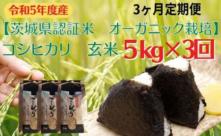 コシヒカリ 玄米5kg×3回