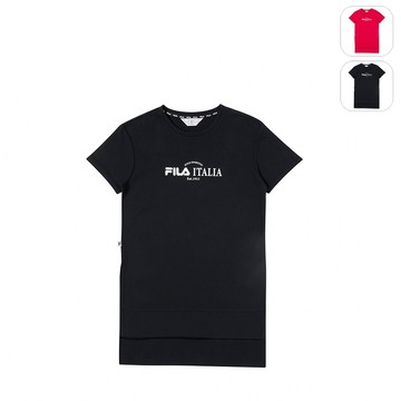 【FILA】女性 短袖圓領T恤-黑色 5TEZ-1471-BK