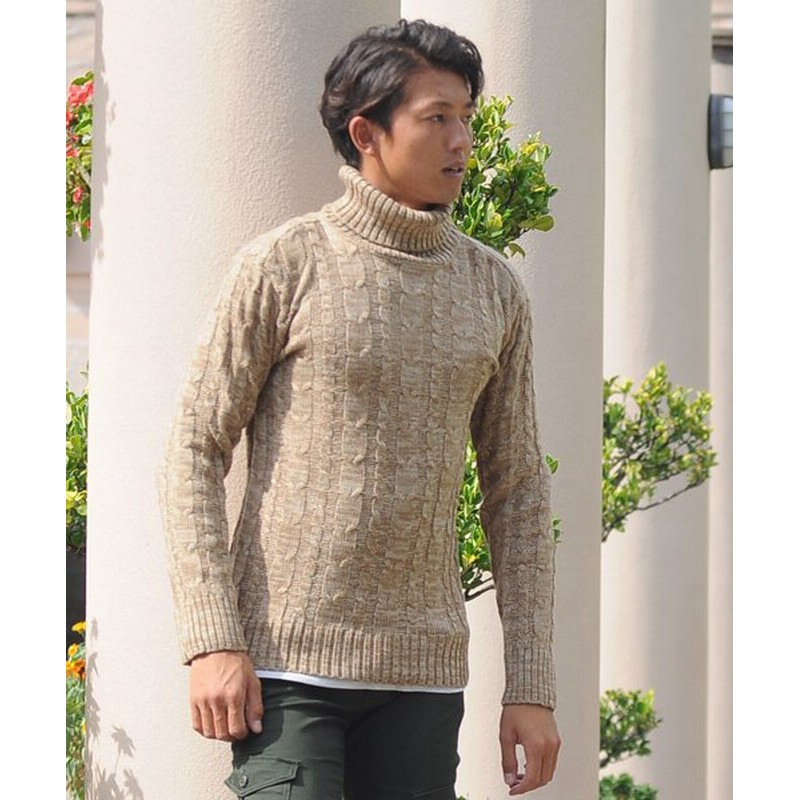 スペイド セーター メンズ Men S ニット Knit タートルネック ハイネック ボリュームネック ケーブル編み ケーブル 無地 ニットセーター メンズ ベージュ Xlサイズ Spade 通販 Lineポイント最大1 0 Get Lineショッピング