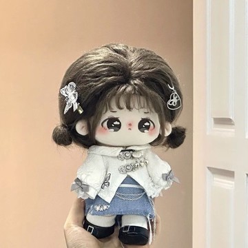 臺灣出貨 20cm娃衣 20cm棉花娃娃衣服 白日浮游娃衣新中式套裝玩偶衣服替換裝 無屬性娃衣 娃娃配飾 娃娃裝帥氣娃衣