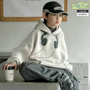 【潮酷百搭】兒童衛衣 連帽衛衣 男童衛衣 卡通衛衣 洋氣衛衣 秋季新款 青少年休閒 加絨保暖 時尚印花 日常運動穿搭