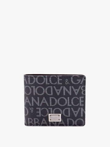 Coated canvas wallet with with all-over logo - DOLCE & GABBANA - gender_Man