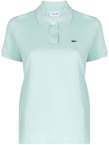 Lacoste - short-sleeve polo shirt - women - Cotton - 40 - Green