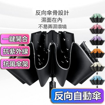【免運+滿額折】反向自動傘 反向折疊傘 反折傘 反摺傘 折疊傘 摺疊傘 自動傘
