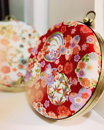 日本和風球花小圓包 - 可手拿/ 斜揹/ 婚禮姊妹禮物