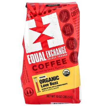Equal Exchange, 有機，咖啡，愛意縈繞，研磨，10盎司（283.5克）