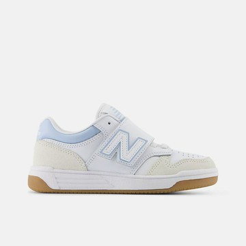 New Balance 紐巴倫 480 [PHB480IG] 中童 休閒鞋 寬楦 復古 魔鬼氈 流行 米白 水藍