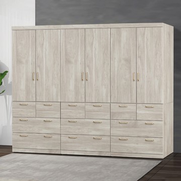 MUNA家居  阿諾德8 X 7尺淺橡木色衣櫥/衣櫃 244.5X56X199cm