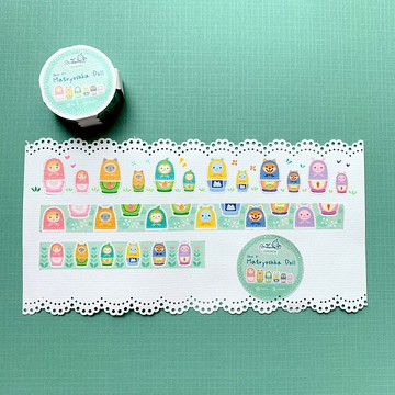 俄羅斯娃娃組合紙膠帶