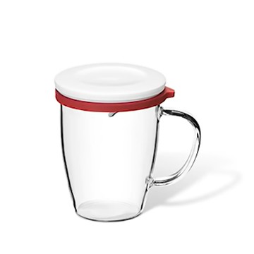 PO: 丹麥濾茶玻璃杯350ml(白-共四色)