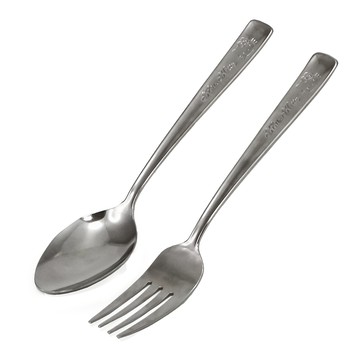 日本製KITTY不鏽鋼大湯匙X6支+大叉子X6支