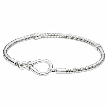 PANDORA 潘多拉 時刻系列無限結蛇鍊手鍊 590792C00  銀色  20厘米