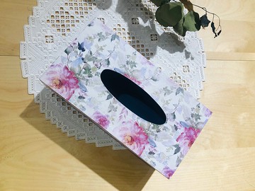 面紙盒 柔棉花絮面紙盒 蓋子 蝶古巴特 紙藝拼貼